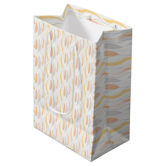 Elegante Abstrakte Geschenktasche Mittlere Geschenktüte (Vorderseite Schrägansicht)