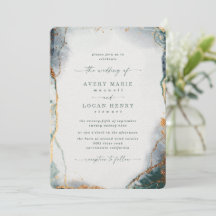 Elegante Abstrakte Hochzeit mit Grün und Gold