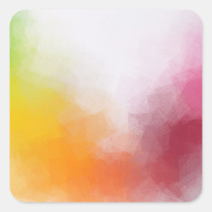 Elegante abstrakte Kunstwerk leere Vorlage bunt Quadratischer Aufkleber