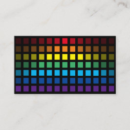 Elegante abstrakte Regenbogenviertel mit farbenfro Visitenkarte