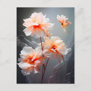 Elegante abstrakte rosa Blumennebel-Fluss Ankündigungspostkarte