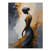 Elegante abstrakte Wandkunst der Frau