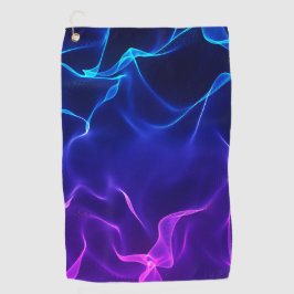 Elegante Abstrakte Wellen - blau und lila- Golfhandtuch