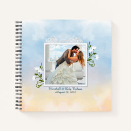 Elegante Add Your Own Foto Wedding Gästebuch Notizbuch