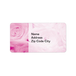 Elegante Adressaufkleber | Rosa Rosa-Blume
