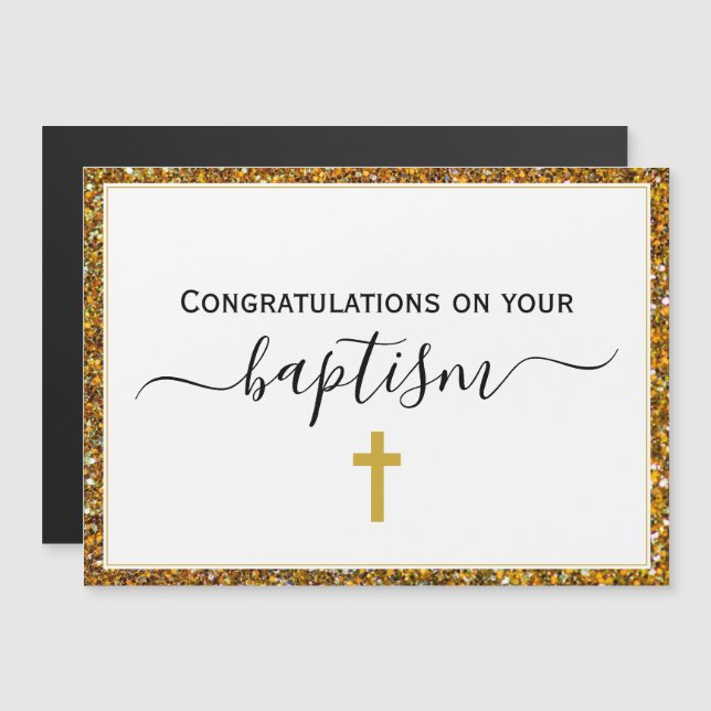 Elegante ADULT BAPTISM Magnetkarte (Vorne/Hinten)