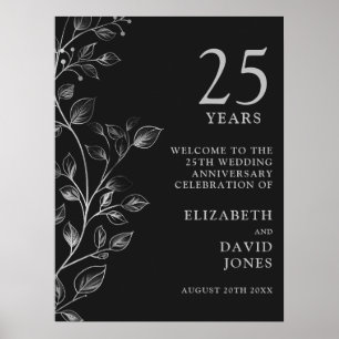 Élégante Affiche de bienvenue du 25e anniversaire