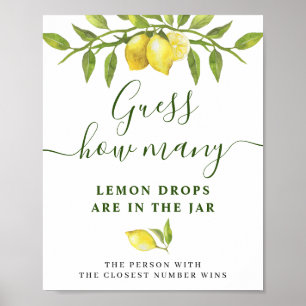Élégante Affiche de Fête de Fiançailles au Citron