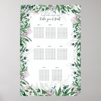 Élégante affiche de la frontière florale du pays