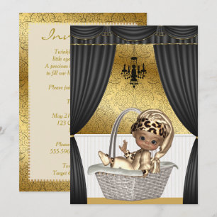 Elegante afrikanische Ethnic-Baby-Dusche Einladung