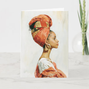 Elegante afrikanische Frauenporträt Karte