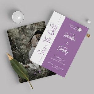 Elegante Afrikanische Veilchen Save The Date Hochz Einladung
