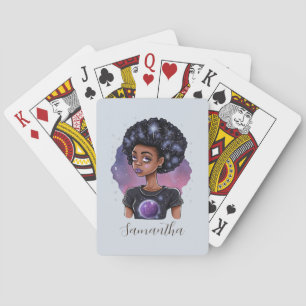 Elegante Afro-Frau Spielkarten