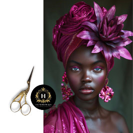 Elegante afroamerikanische Lila Blumendekoupage Seidenpapier