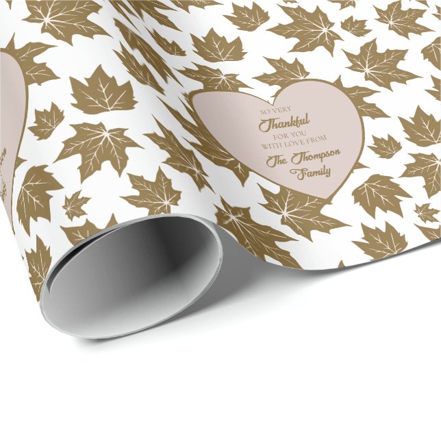 Elegante AhornBlätter Herzlichen Dank für den Ernt Geschenkpapier (Rolleneckpunkt)