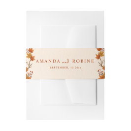 Elegante Ahornblätter-Hochzeit im Herbst Einladungsbanderole