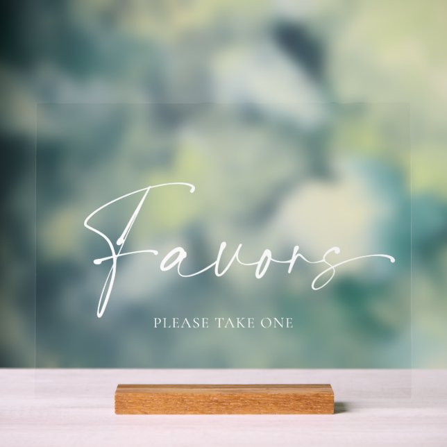 Elegante Akryllische Gastgeschenke Hochzeiten Unte Acrylschild (Neutral)