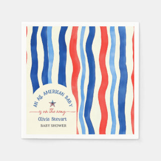 Elegante All American Baby 4. Juli Baby Shower Serviette