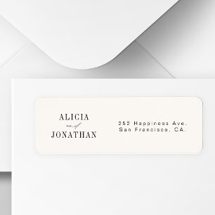 Elegante alte Geld-Elfenbein-Hochzeit-Rücksendeadr