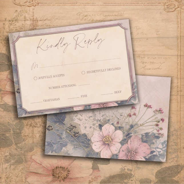 Elegante, altmodische Diamond Wedding RSVP Karte (Von Creator hochgeladen)