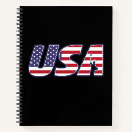 Elegante amerikanische Flagge Notizbuch