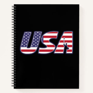 Elegante amerikanische Flagge Notizbuch