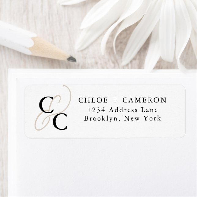 Elegante Ampersand-Kalligraphie-Monogramm-Hochzeit (Insitu)