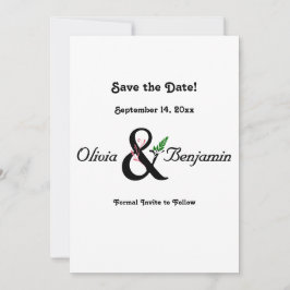 Elegante Ampersand Save the Date Karte