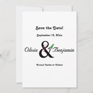 Elegante Ampersand Save the Date Karte
