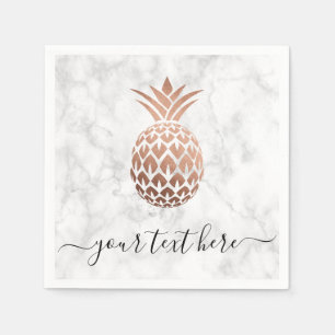 Elegante Ananas aus Kupfer-Rose Serviette