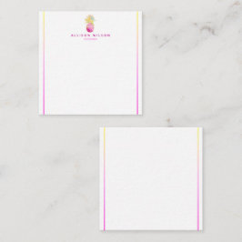 Elegante Ananas in Pinks und Gold Mitteilungskarte