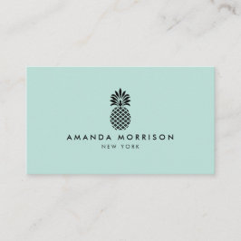 Elegante Ananas Luxuriöse Boutique Mint Visitenkarte
