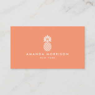 Elegante Ananas Luxury Boutique Coral Visitenkarte