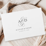 Elegante Anfangsskriptmonogramm Classic Wedding Gästebuch<br><div class="desc">Das elegante Gästebuch für Erstschrift-Script Monogram Classic Wedding beinhaltet einen zarten Ampersand und Ihre Initialen,  die Namen der Braut und des Bräutigams sowie das Hochzeitstag.</div>