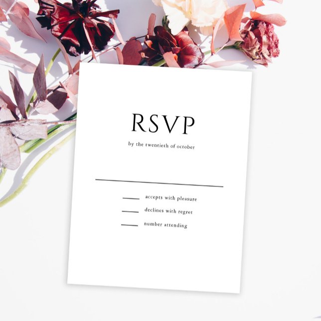 Elegante Anfangsskriptmonogramm Classic Wedding RSVP Karte (Von Creator hochgeladen)