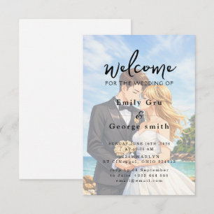 Elegante Anime-Hochzeitseinladung Save The Date