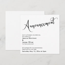 Elegante "Announcement" - Zurückgestellte Hochzeit Einladung