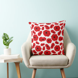 Elegante anpassbare Mohnblume Kissen