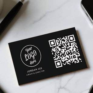 Elegante anpassbare QR-Code-Visitenkarte Visitenkarte