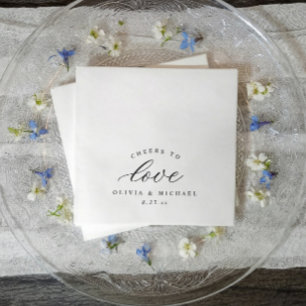 Elegante Anstöße an die Liebe Alte Klassische Hoch Serviette