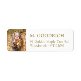 Elegante antike Gold Fall Foto Rücksendeadresse