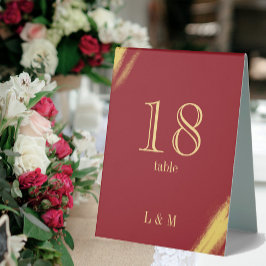 Elegante antike Rote Gold Klassische Hochzeit Tischaufsteller