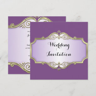 Elegante antike Satin Wedding Einladung