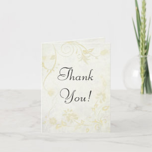 Elegante Antike Weiße Vintage-Hochzeit Danke