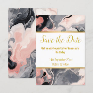 ELEGANTE ANTWORTKARTE MIT MARMOR-SWIRL RSVP KARTE
