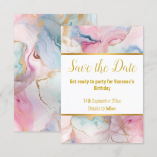 ELEGANTE ANTWORTKARTE MIT MARMOR-SWIRL RSVP KARTE