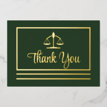Elegante Anwältin Vielen Dank Foil Postcard