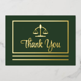 Elegante Anwältin Vielen Dank Foil Postcard Folieneinladung