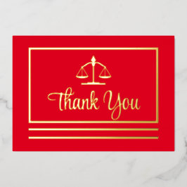 Elegante Anwältin Vielen Dank Foil Postcard Folieneinladung