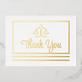 Elegante Anwältin Vielen Dank Foil Postcard Folieneinladung